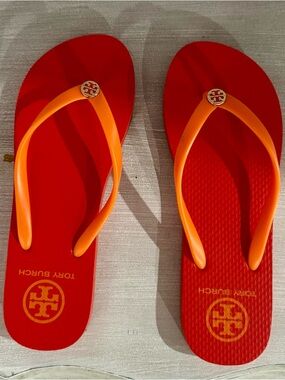 Tory Burch Bright Samba Flip Flops NWOT
